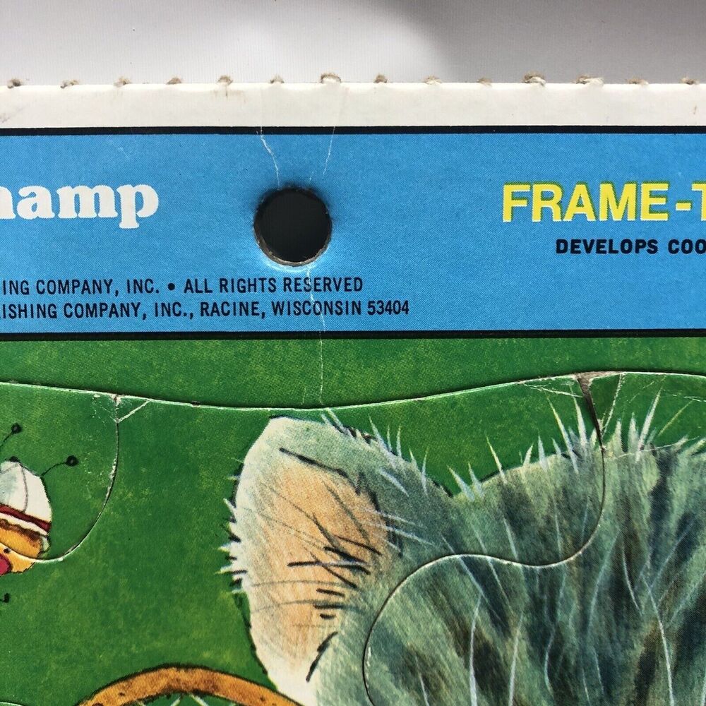 Vintage 1978 Whitman Tennis Champ Frame Tray Puzzle 4511C Giordano Kitten Puppy - Picture 7 of 13